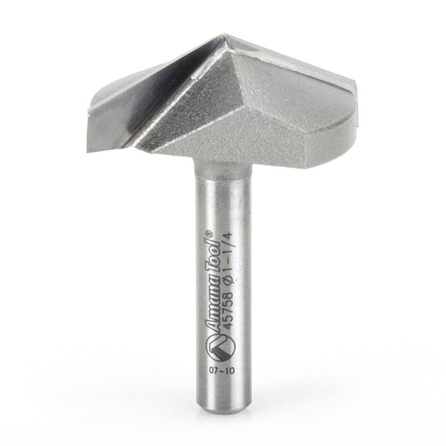 Carbide Tipped V-Groove 130 Deg x 1-1/4 Dia x 31/64 x 1/4 inch Shank C613