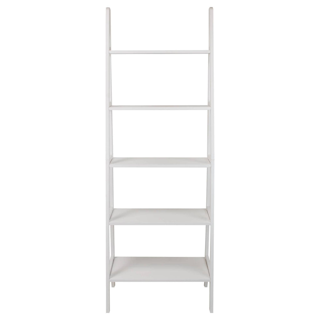 5 Shelf Ladder Bookcase White X3752