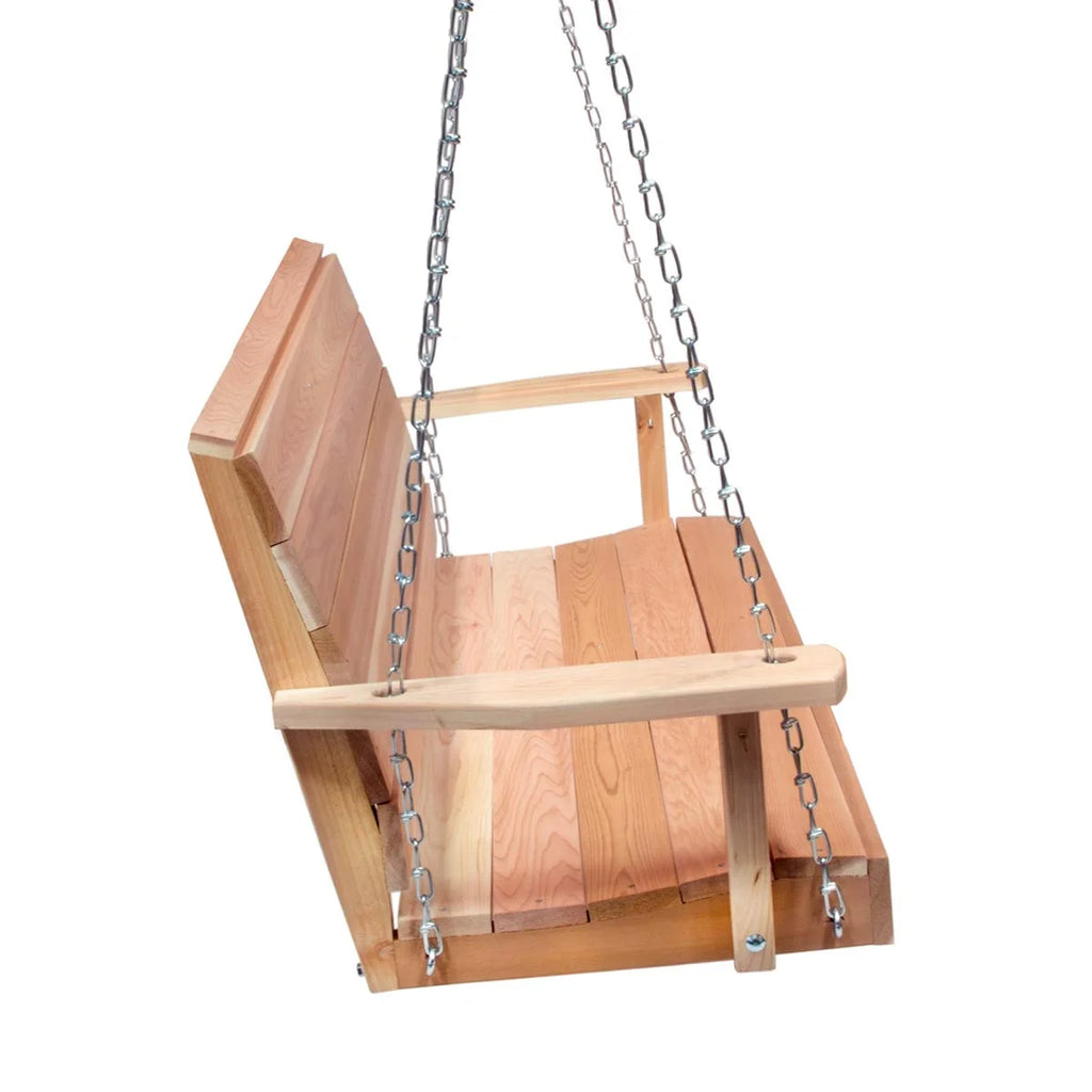 Natural Cedar Wooden Porch Swing J62428