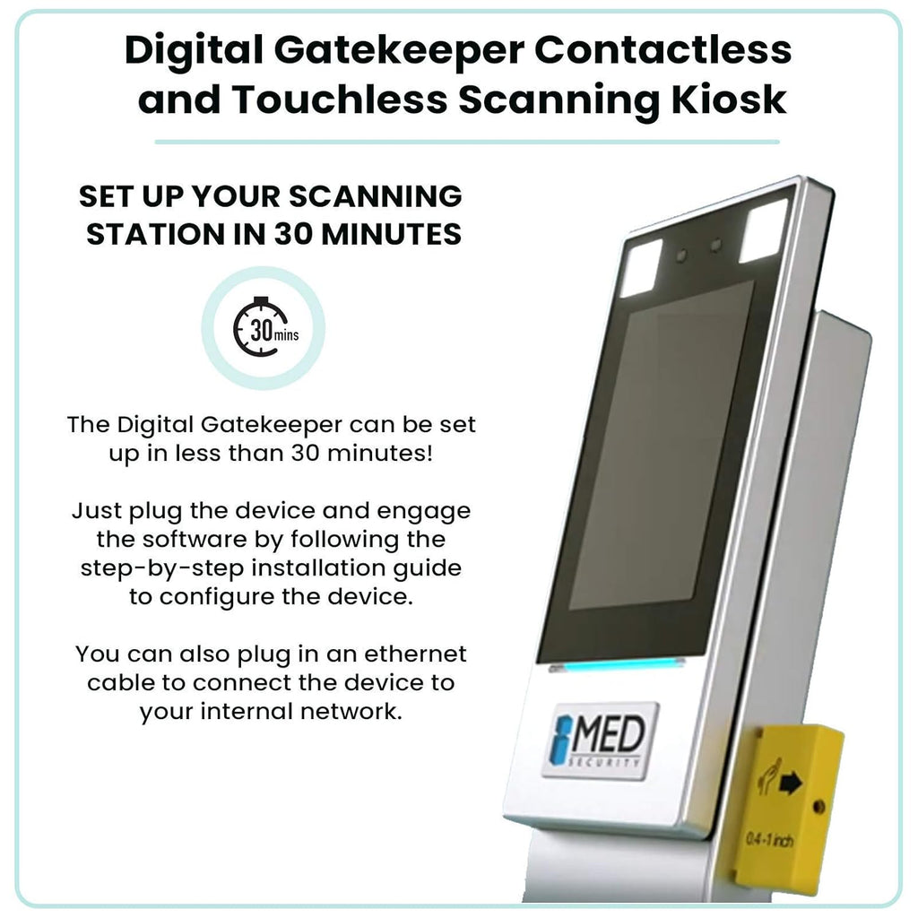 Contactless Scanning Kiosk with Facial Recognition and Temperature Scanner C4465