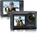 4K 60FPS 20MP WiFi Action Camera with Dual Screen and 2 Batteries Q3426