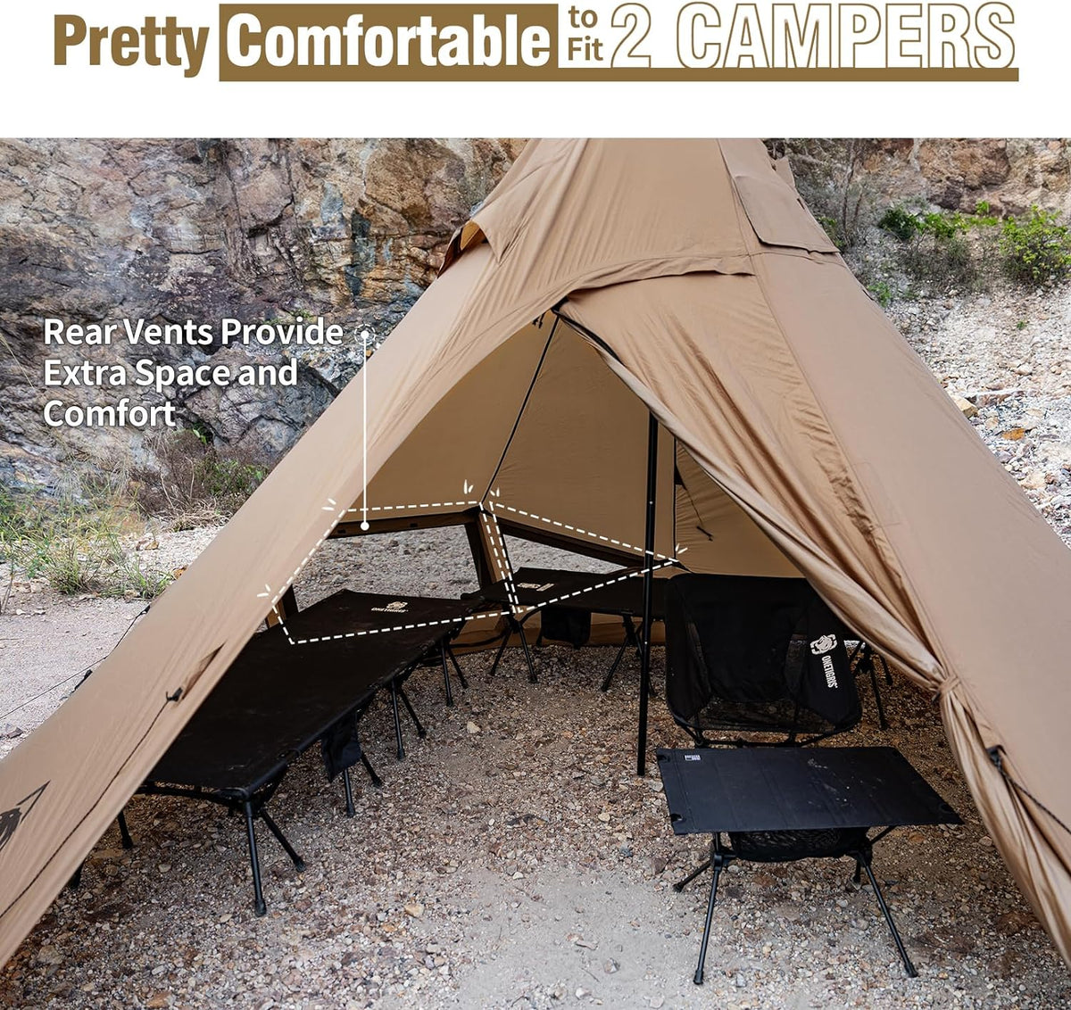 2-6 Person Hot Tent with Stove Jack Q9545