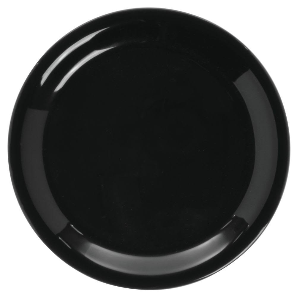 Black Melamine Narrow Rim Pie Plate Q8433