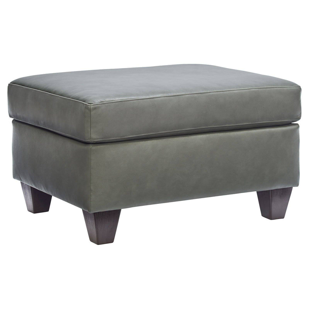 Silver Leather Ottoman Z476305