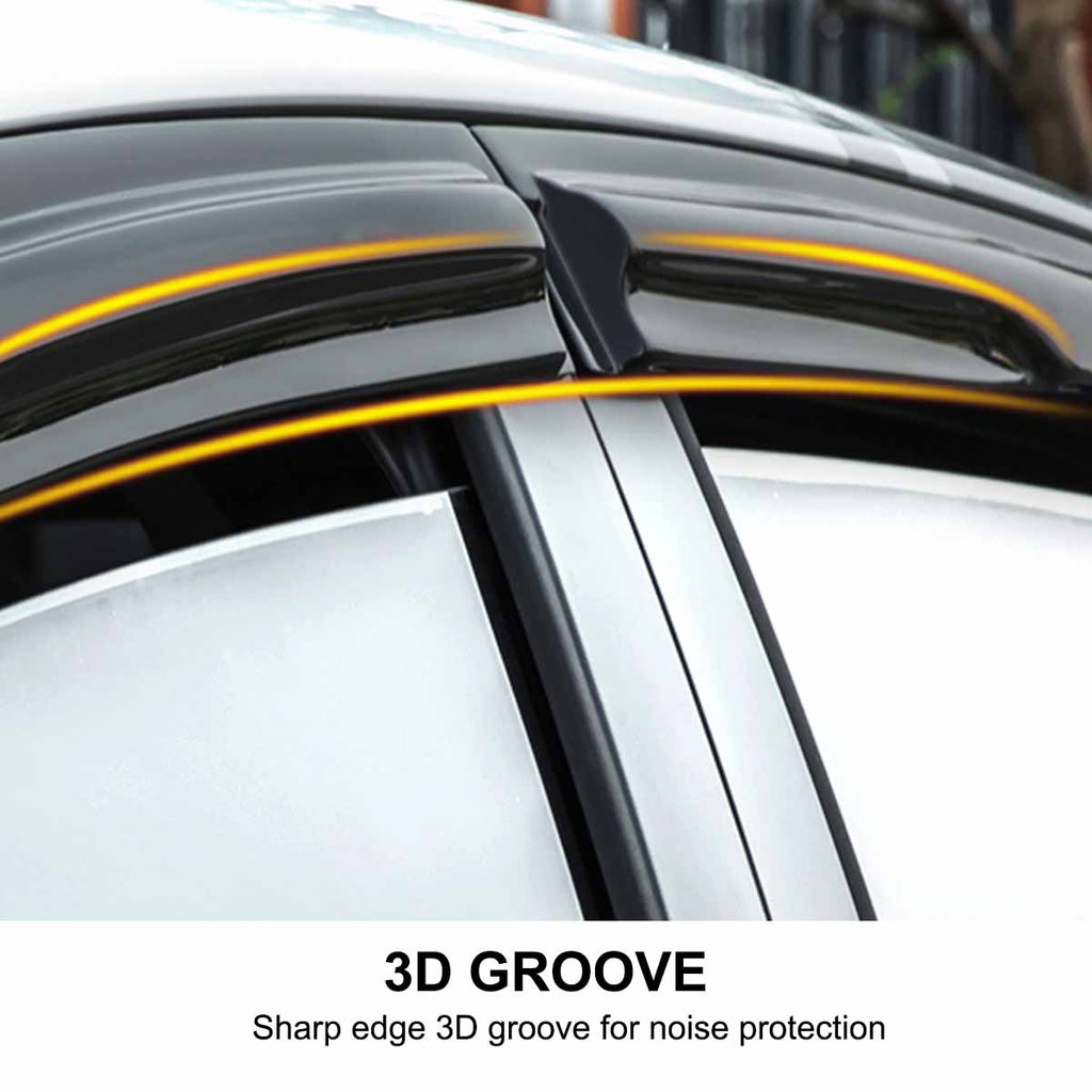 Dark Smoke Window Visors Sun Guards K894