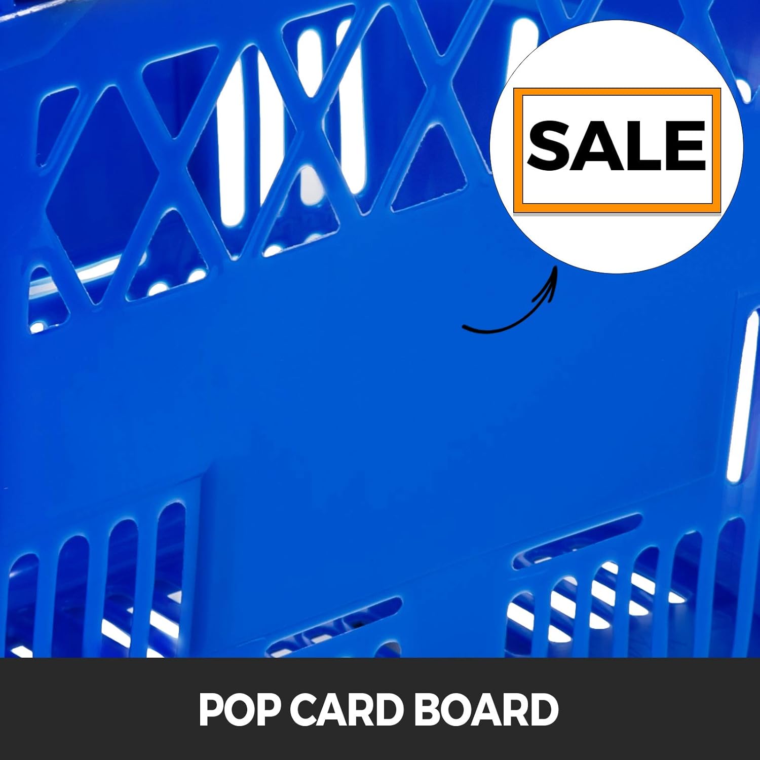 Blue Plastic Shopping Basket Set with Wheels C952004