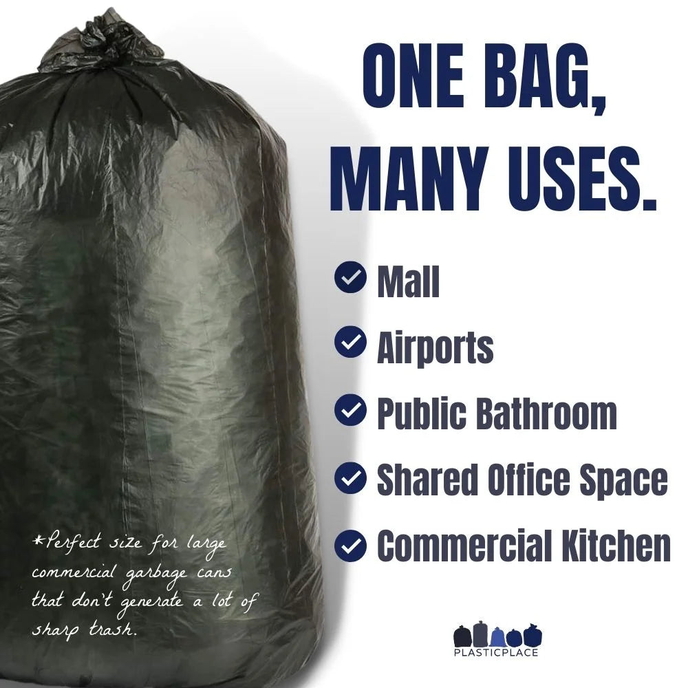 Black High Density Trash Bags, Case of 250 O4017