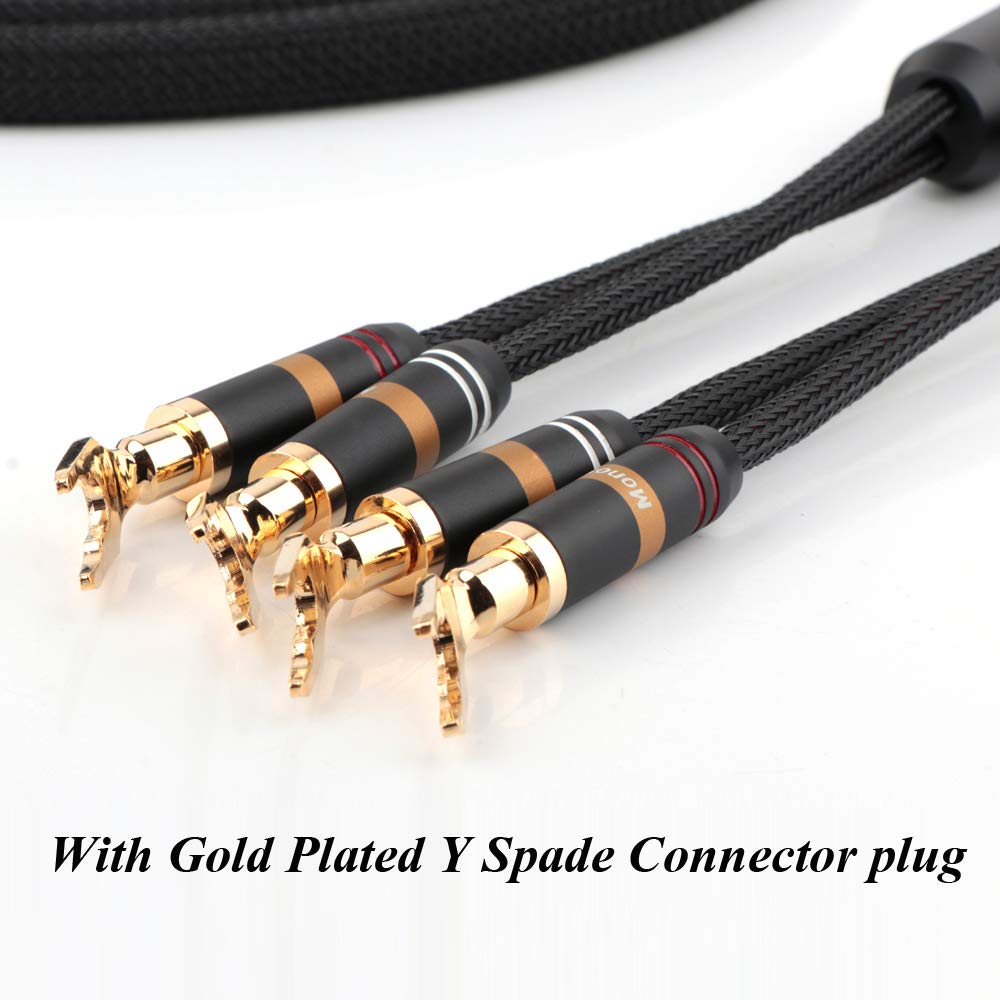 OFC Copper Speaker Cables with Banana Plugs and Gold Plated Connectors J11658