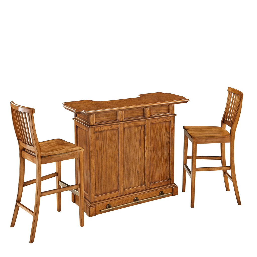 Black Bar and Two Stools V604