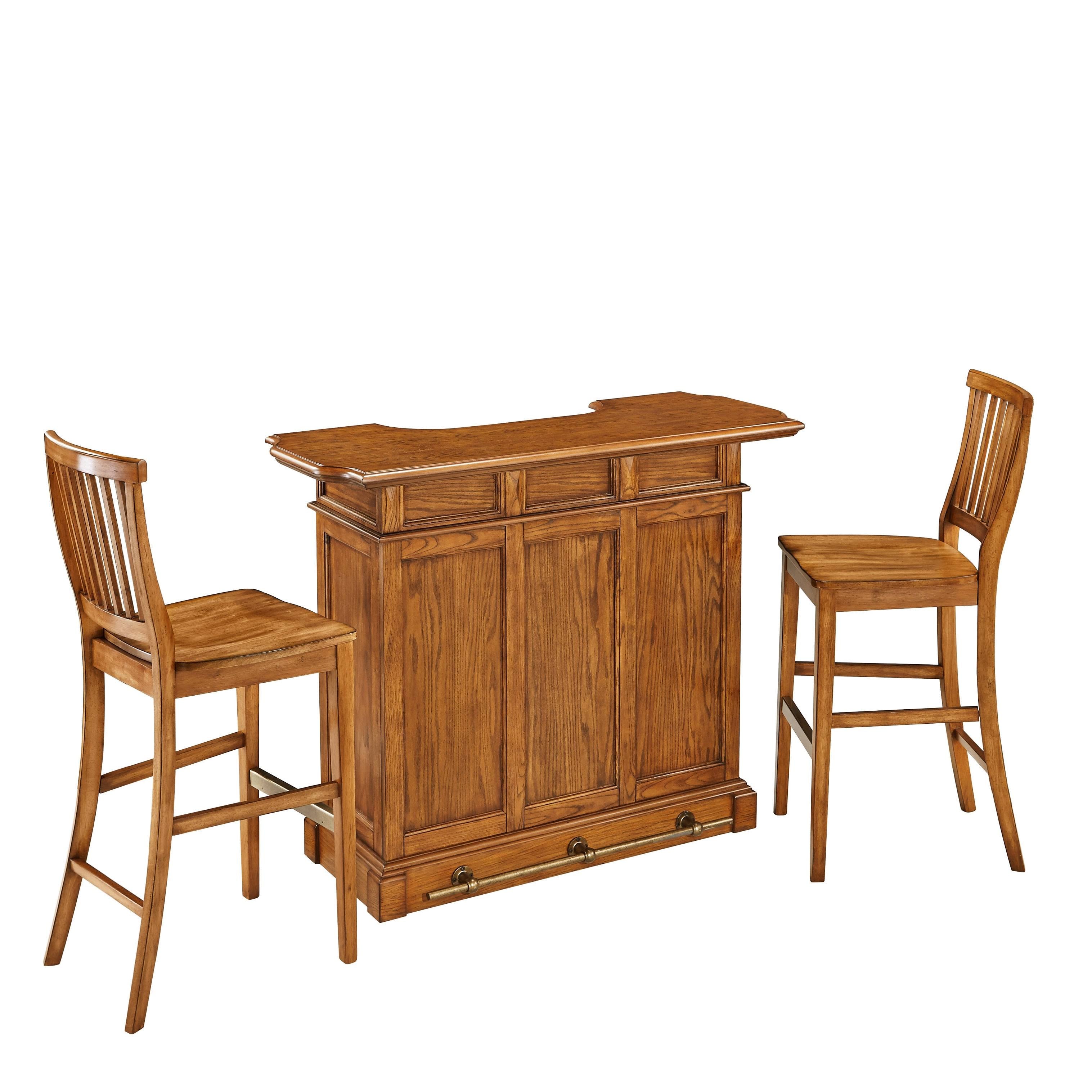 Black Bar and Two Stools V604