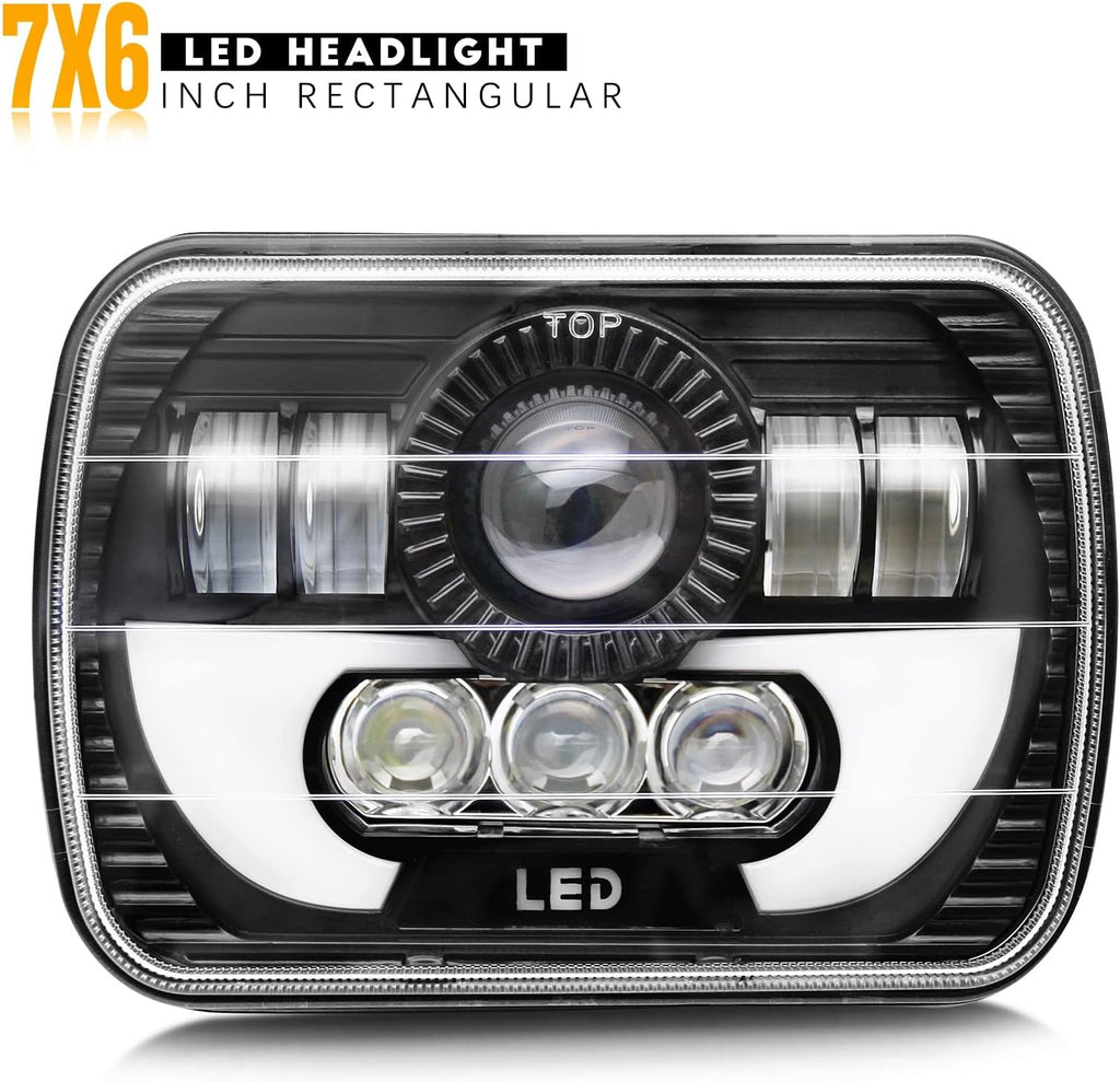 LED Headlights Sealed Beam H4 High Low Beam DRL H6054 Replacement, Pack of 2 M315