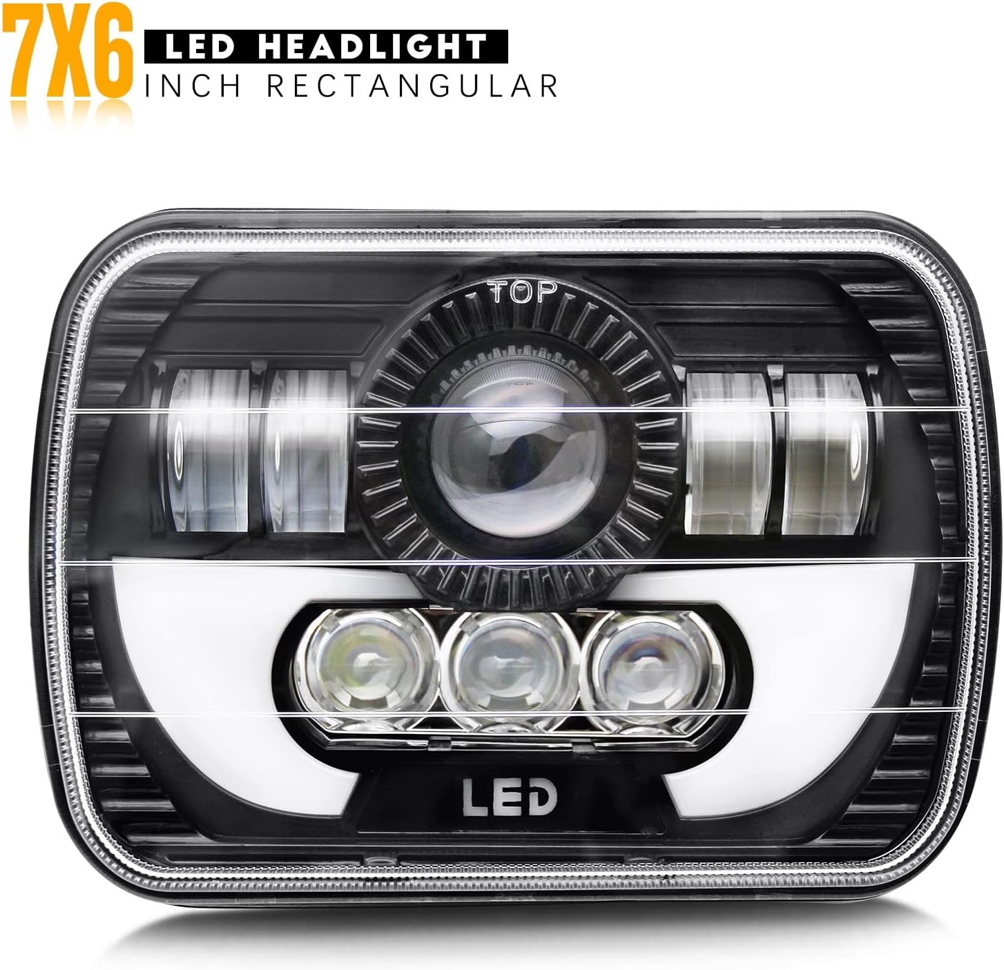 LED Headlights Sealed Beam H4 High Low Beam DRL H6054 Replacement, Pack of 2 M315