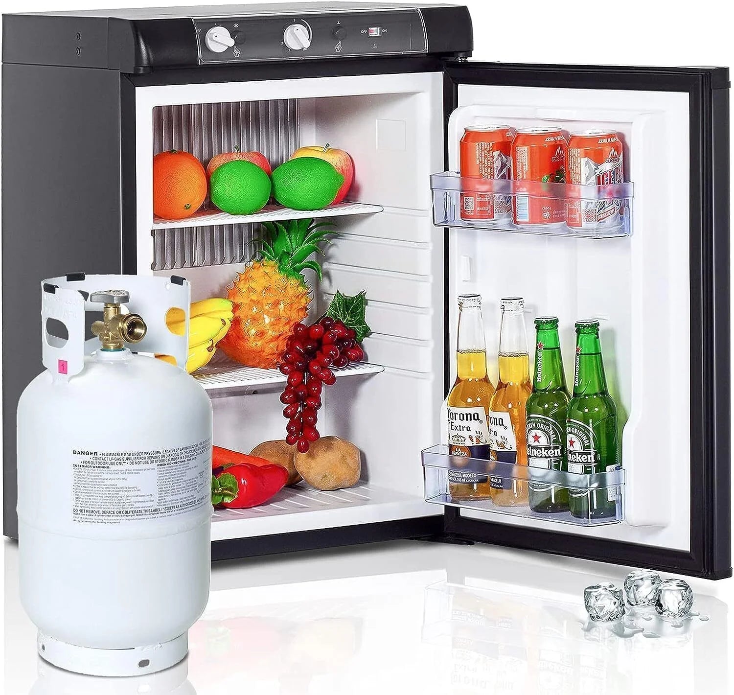 2.1 Cu Ft Propane Gas RV Compact Refrigerator Y95317