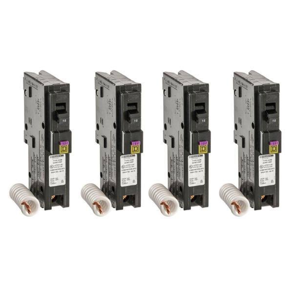 15 Amp Single-Pole Dual Function Circuit Breaker (4-Pack) N862