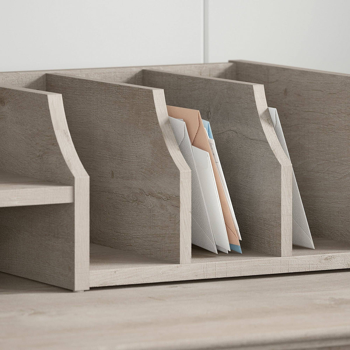 Bing Cherry Console Table with Storage and Desktop Organizers W48509