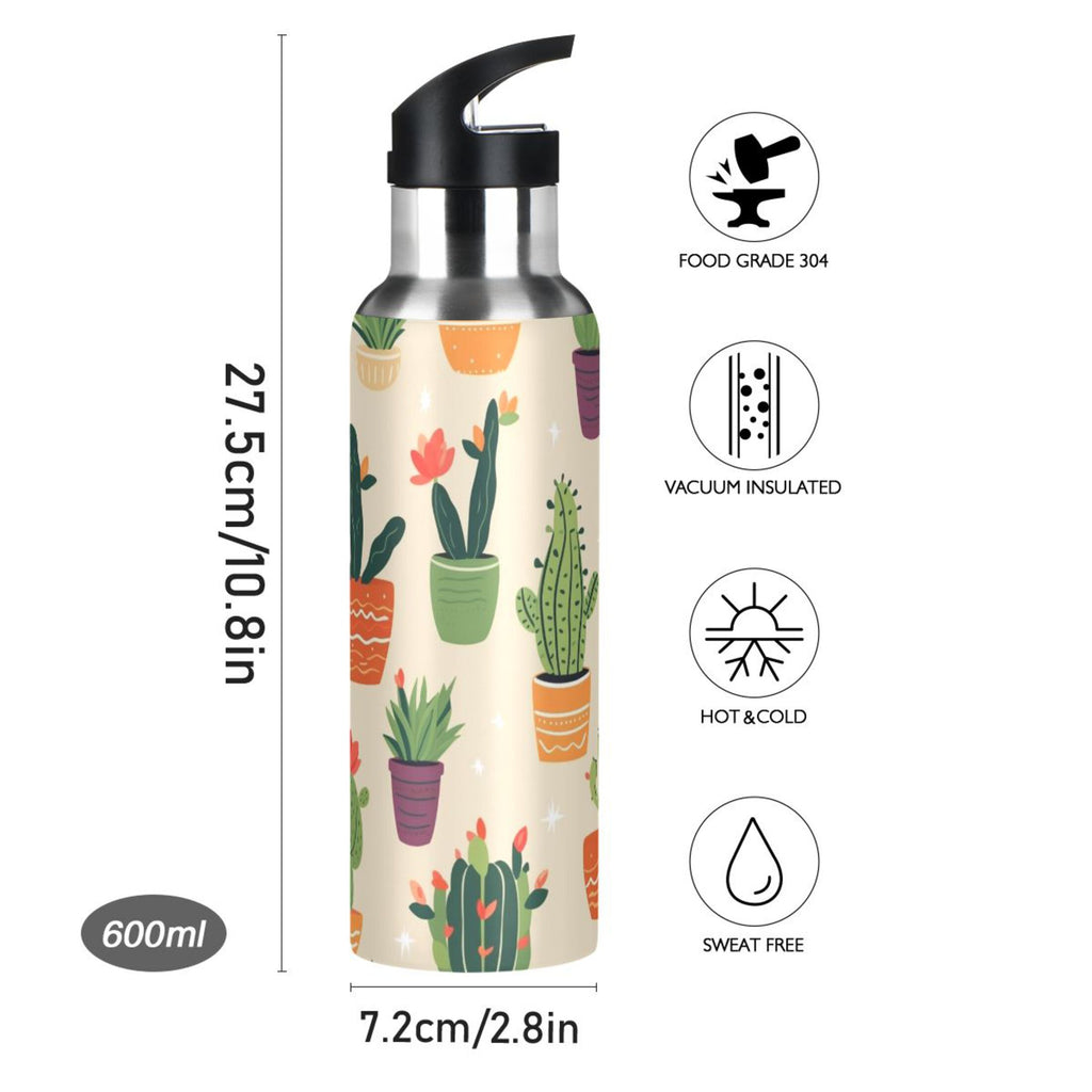 Insulated Stainless Steel Water Bottle with Straw Lid, 20 oz J702