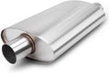 2.5" Inlet/Outlet Stainless Steel Welded Oval Muffler, 19" Overall Length, Pack of 2 N72797