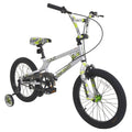 18-Inch Silver Green Boys Bike V417