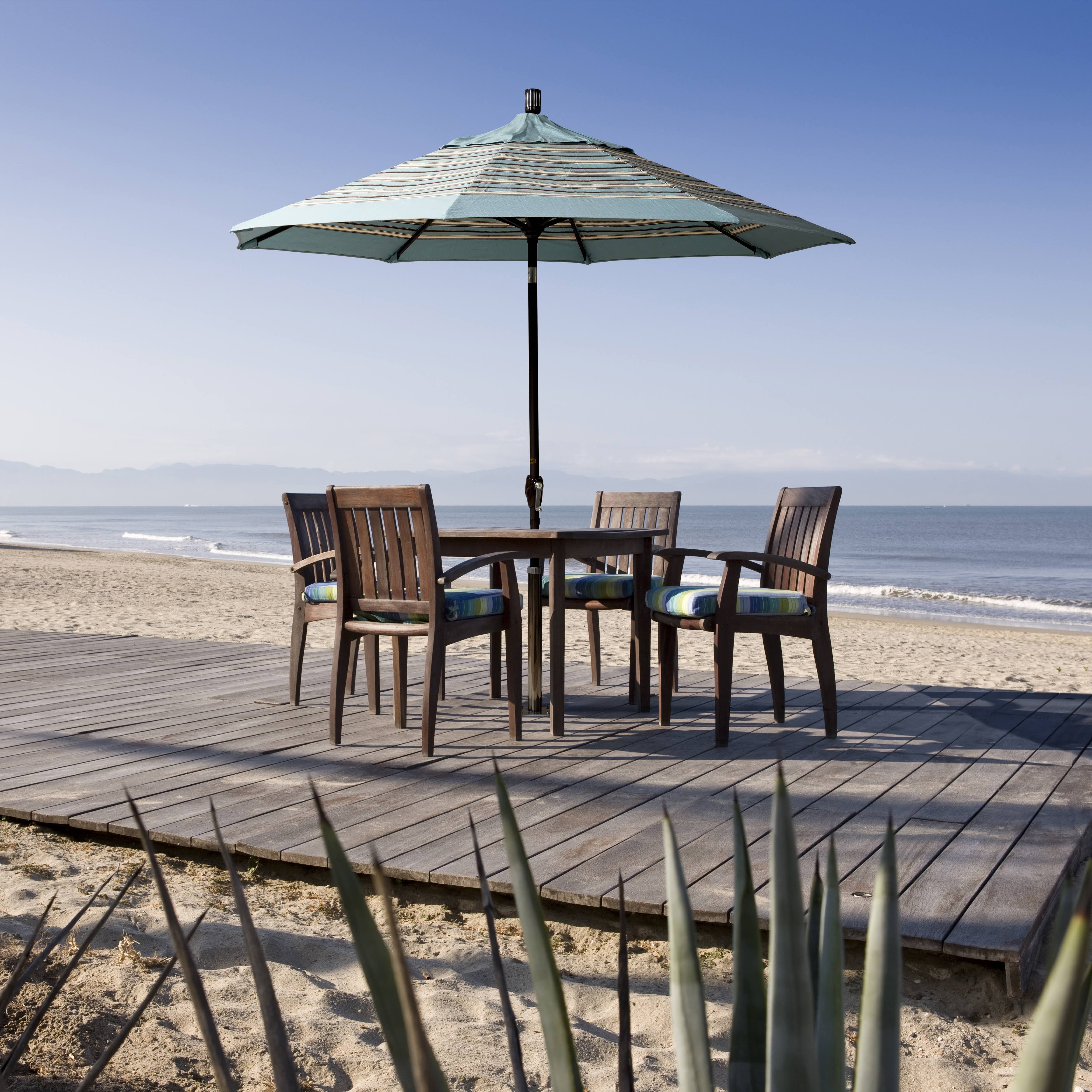 9' Aluminum Market Umbrella Taupe B62793